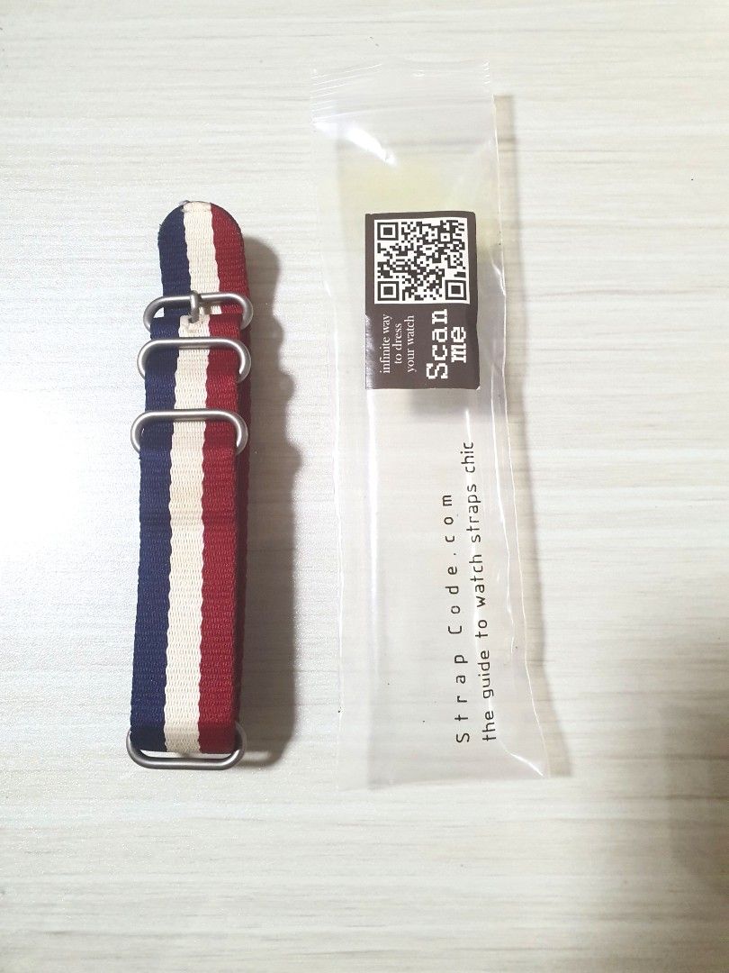 Red and discount white nato strap