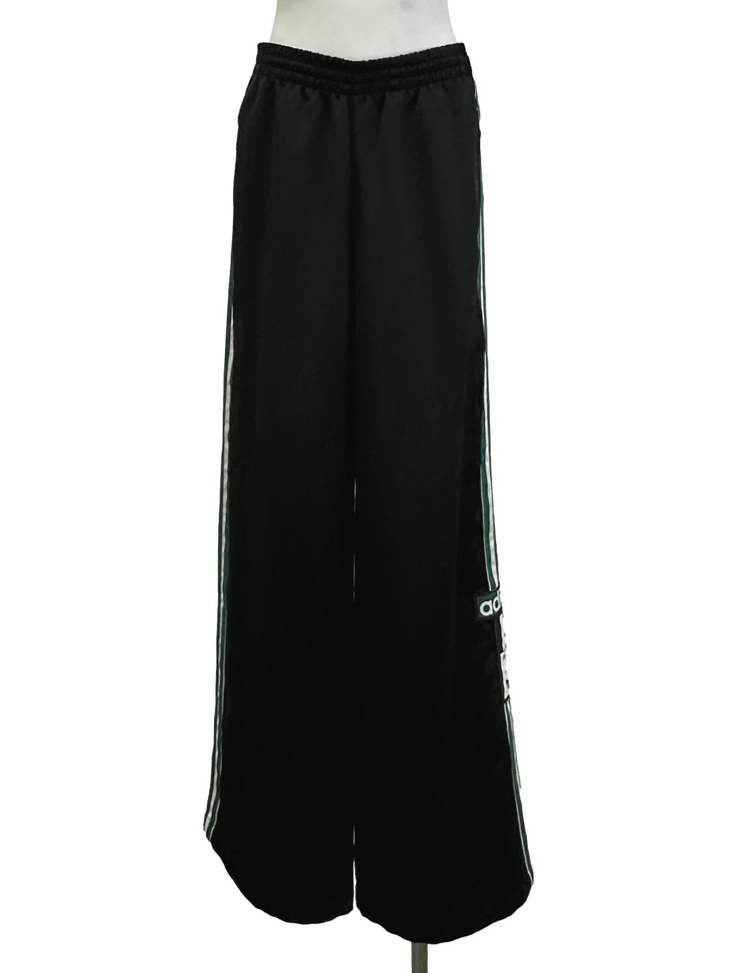 Adidas Ebony Black Striped Button Down Sweatpants Women s Fashion