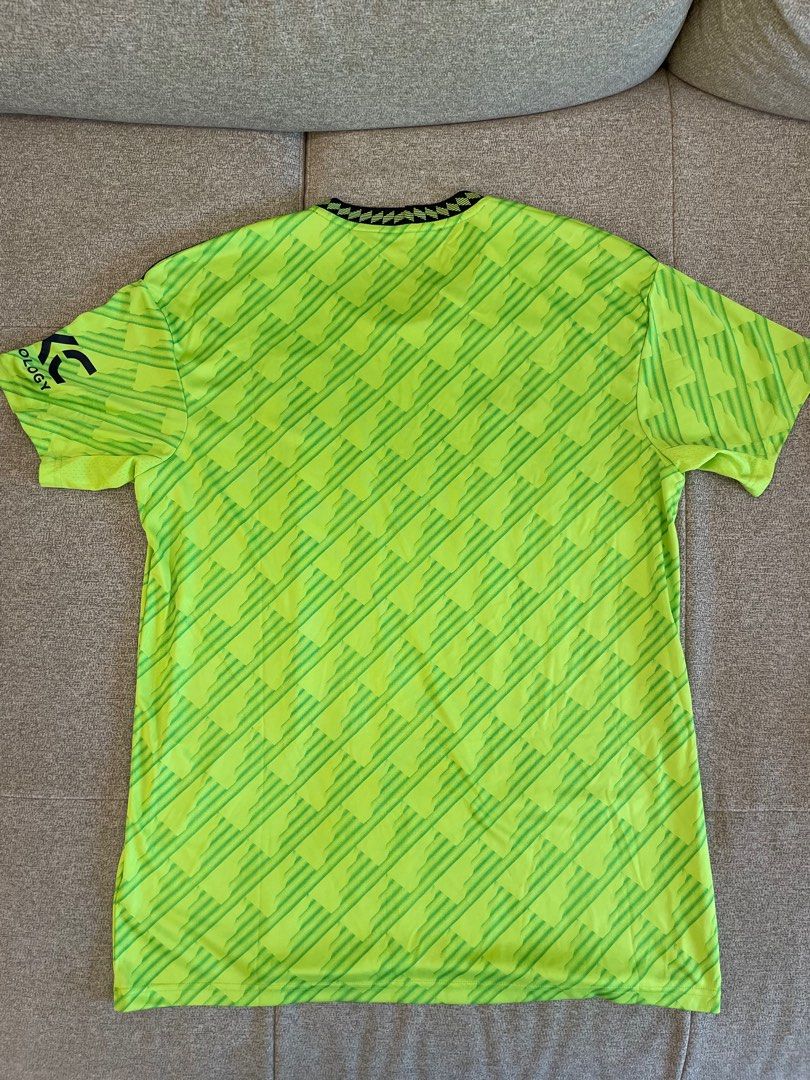 Neon Green Soccer Manchester United Jersey