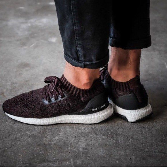 Ultra boost uncaged best sale dark burgundy on feet