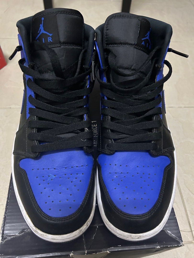 Aj1 mid royal blue Men s Fashion Footwear Sneakers on Carousell