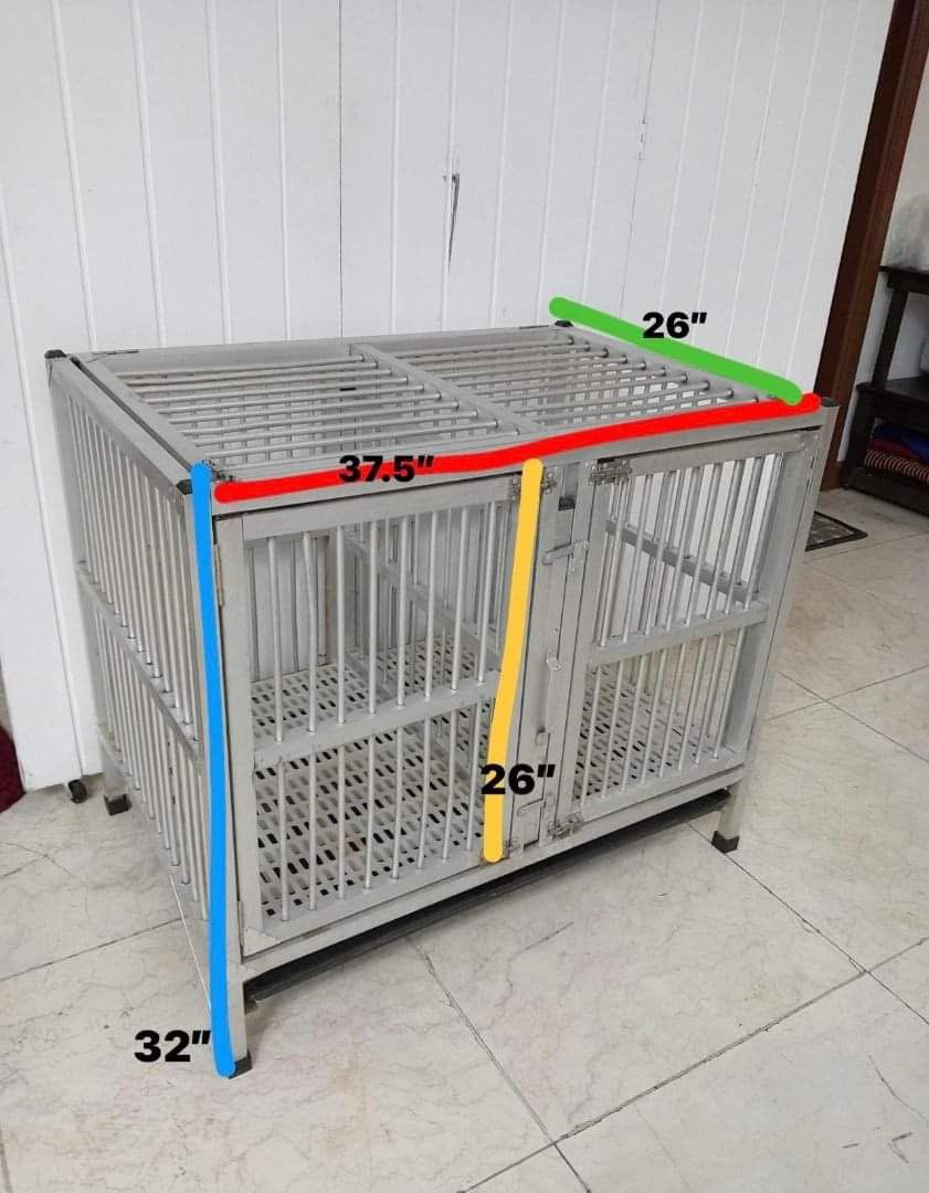 Aluminum top dog cage
