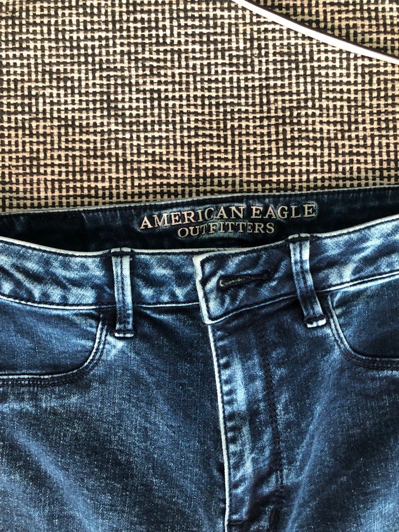 23衣櫃出清轉賣全新American Eagle Outfitters高腰水洗牛仔長褲-女款