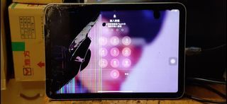 APPLE 蘋果 iPad mini6 6 A15處理器 8.3吋 WIFI版 A2567 平板零件機 只有測試可開機可觸控 狀況: 破屏 有數字鎖