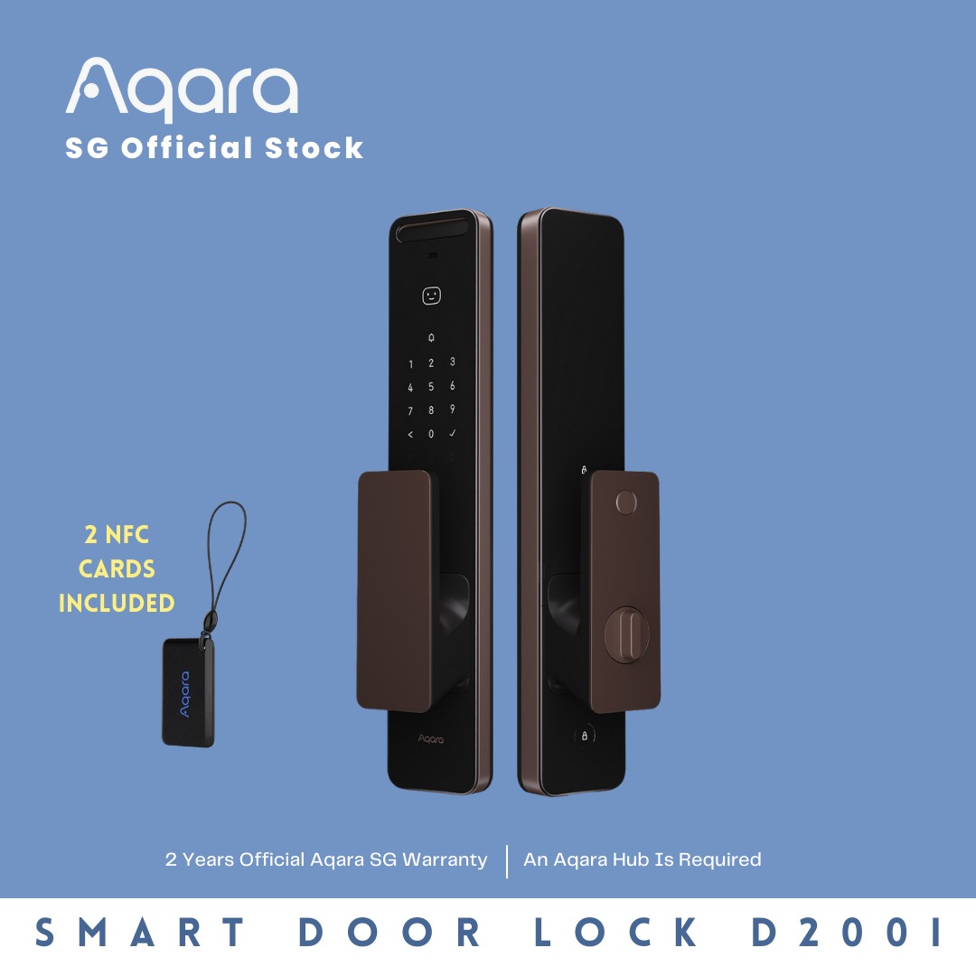 [Aqara SG] Aqara Smart Lock D200i 3D Face Unlock Digital Lock (Works