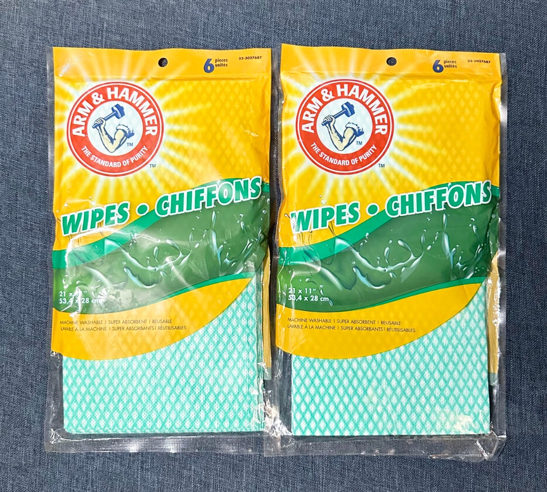 Arm & Hammer reusable wipes/rags 2pack SET, Furniture & Home Living