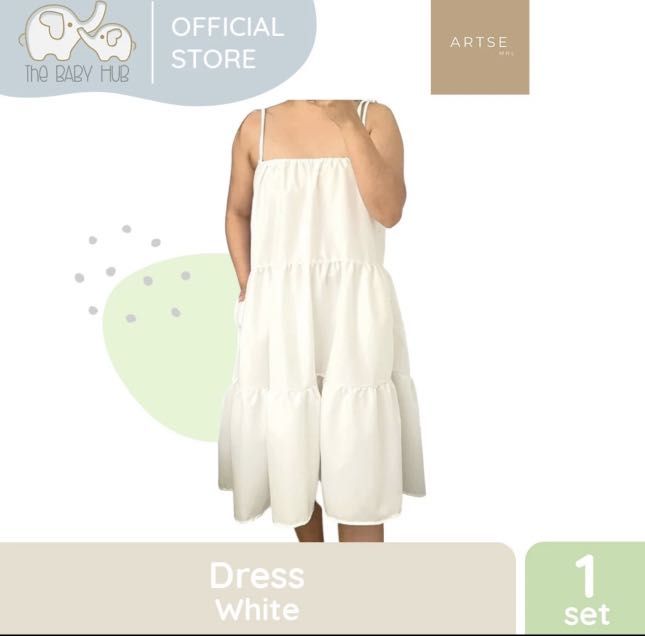 Artse MNL Maternity Dress (Category: Dresses) located in Quezon City. Submitted by gracesc (Listing ID 1257225656, Image 1). Description: Washed but not used. White & Black Available.