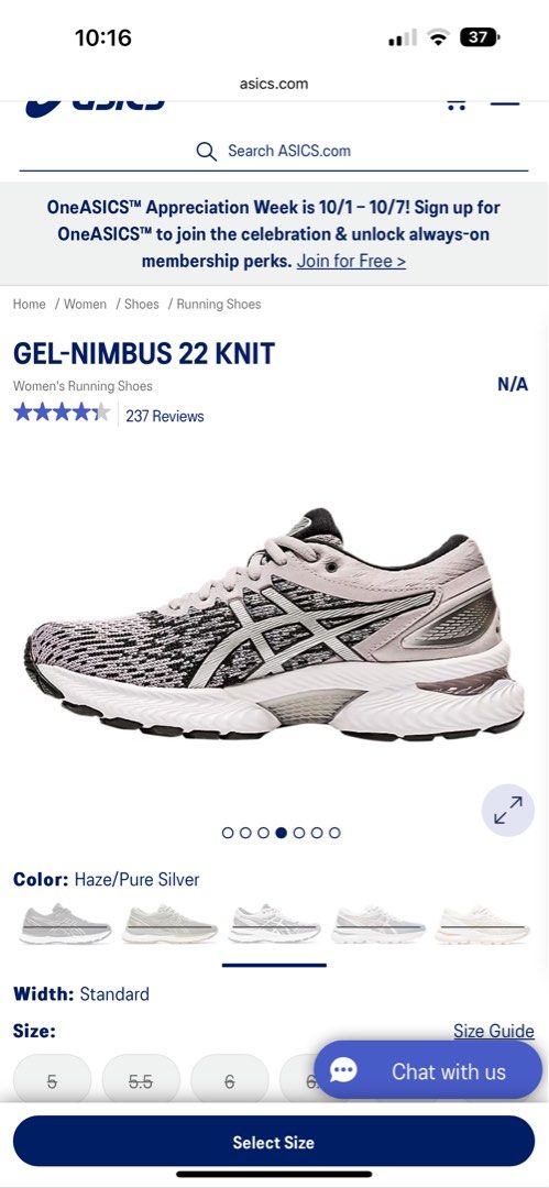 Gel-nimbus 22 outlet knit w