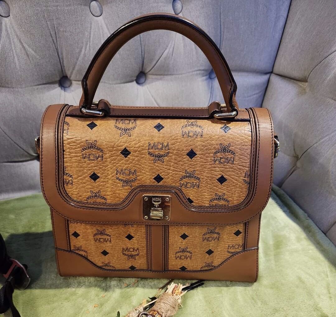 MCM COGNAC Doctors bag, Luxury, Bags & Wallets on Carousell