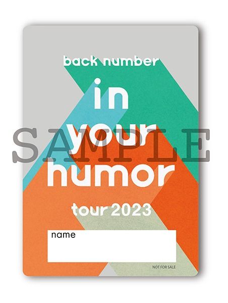 🎼back number 《 in your humor tour 2023 at 東京ドーム》 代購預訂 