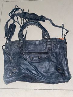Balenciaga Motorcycle City Leather Lambskin Black Bag Handbag Vtg Vintage Rare