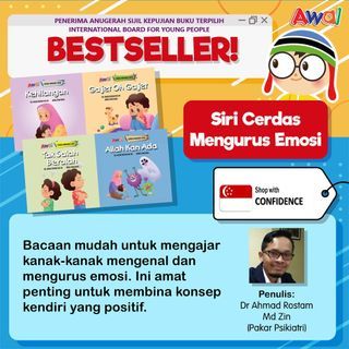 (BESTSELLER) Siri Cerdas Mengurus Emosi (Dr Rostam - Pakar Psikiatri) (BUKU KANAK KANAK)