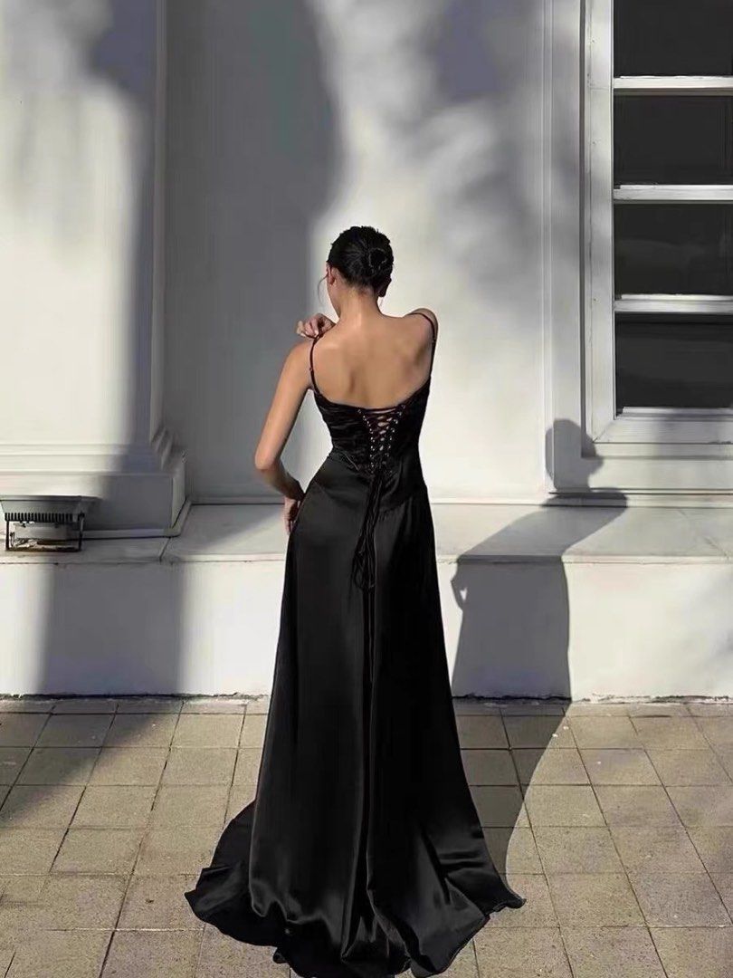 Black prom dress and date sale