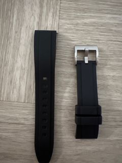 Black FKM Rubber Strap 20mm