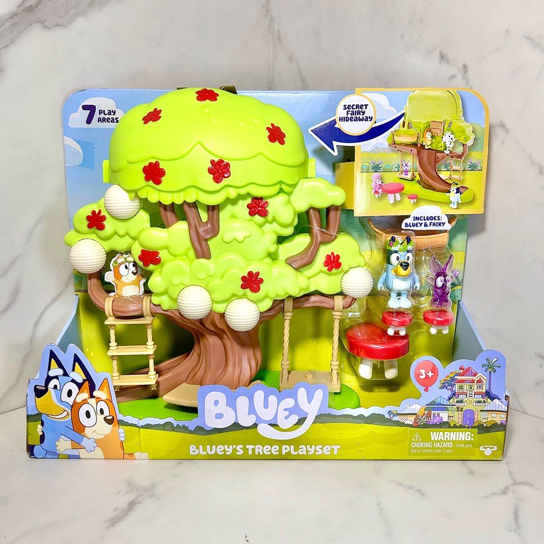  BLUEY Tree Playset with Secret Hideaway, Flower Crown and Fairy  Figures and Accessories : Toys & Games