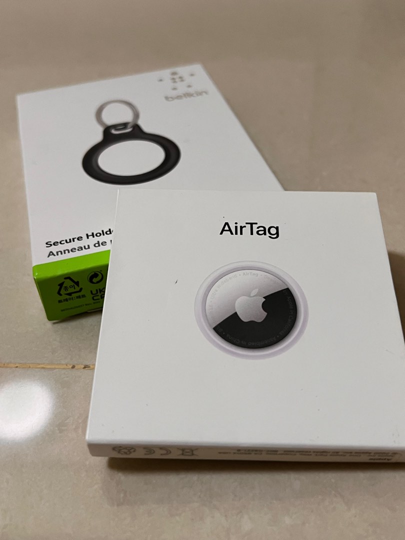Brand new Apple airtag + belkin ring holder, Mobile Phones