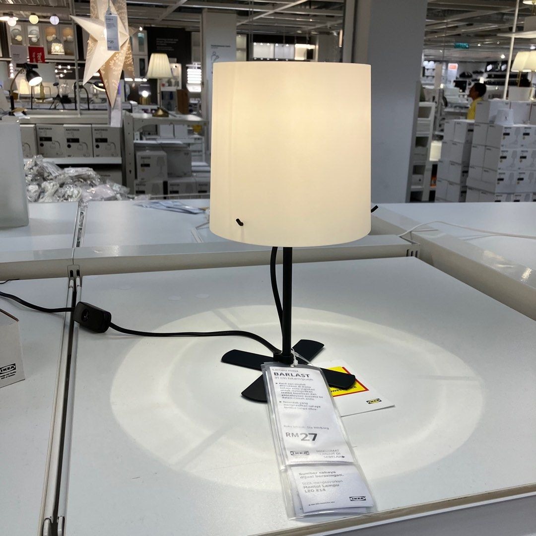 BRAND NEW ikea barlast table lamp light inclusive of brand new light