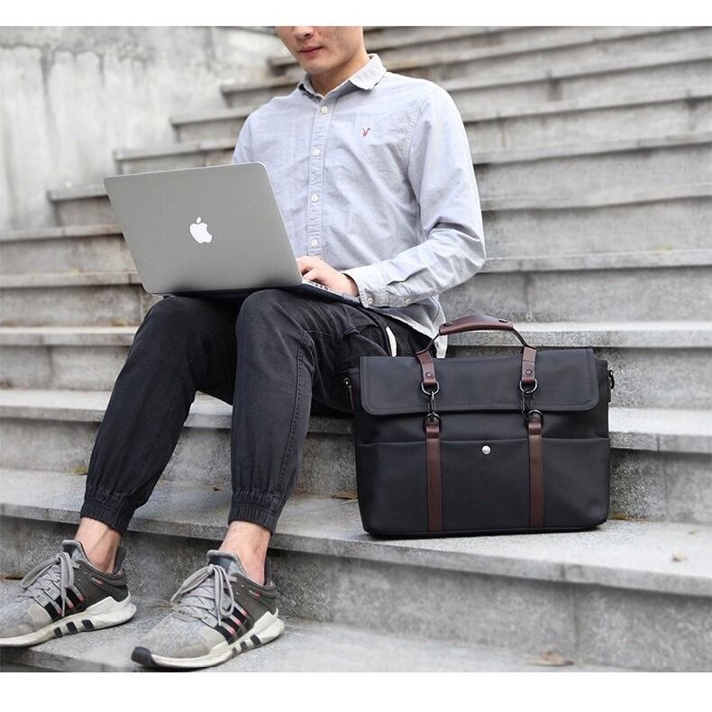Briefcase Men Water Resistant Business Male Crossbody Shoulder