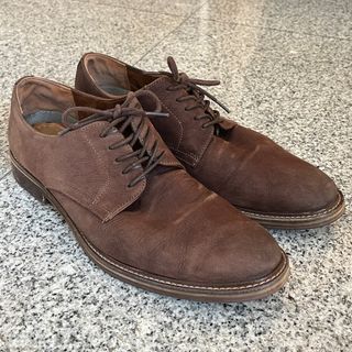 Brown Suede Derby Shoes