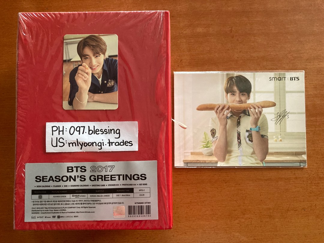 BTS SEASON’S GREETINGS 2017 DVD w/ JUNGKOOK PC, Hobbies & Toys