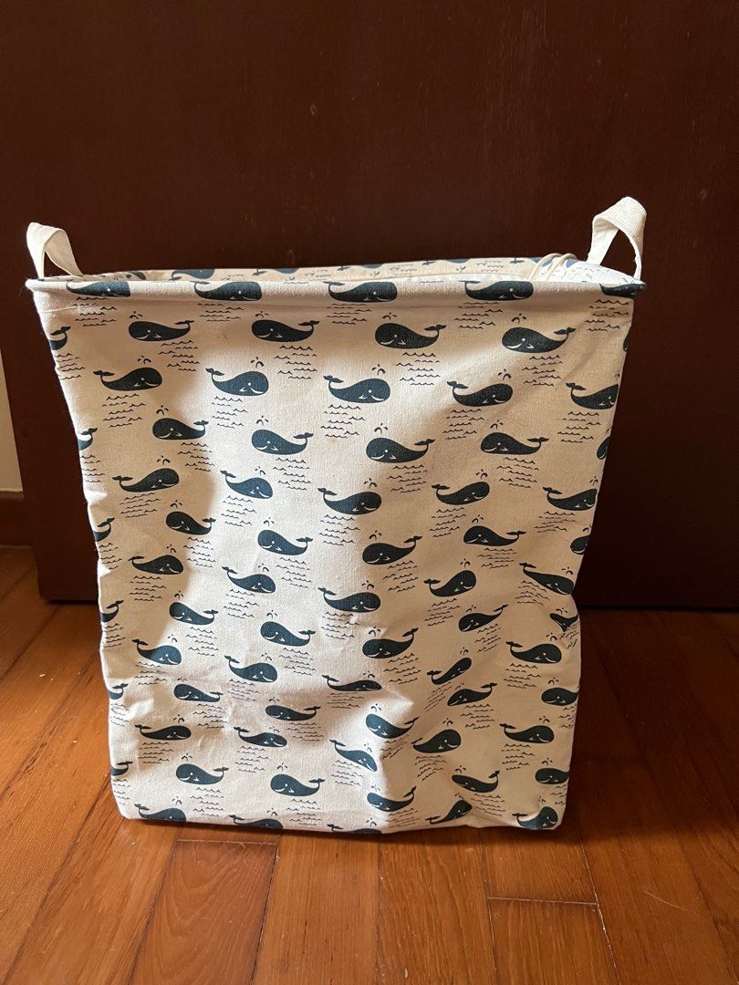 Canvas Laundry Hamper Collapsible Storage Basket | $5 Each $8 for Both