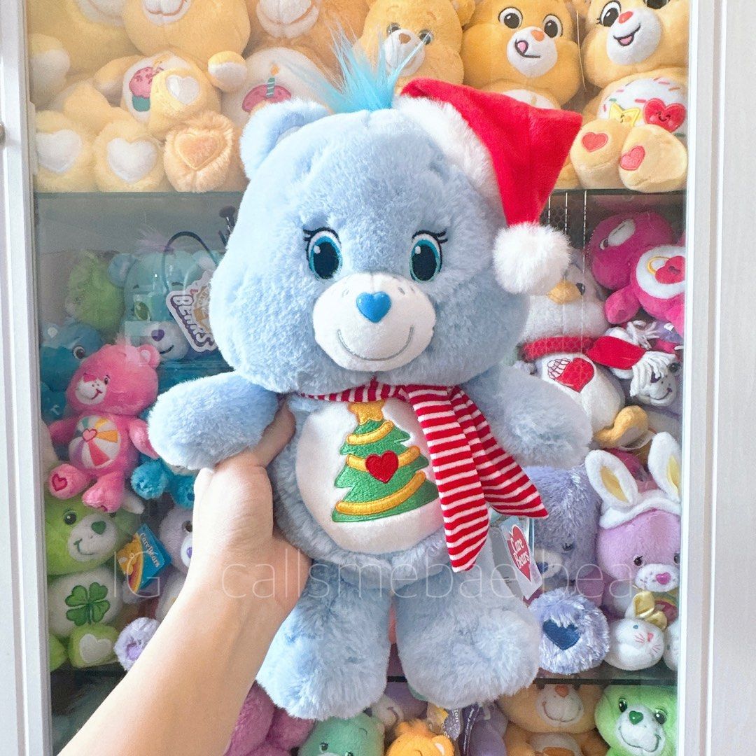 Care Bears Christmas Wishes bear Blue Special Color size 25 cm