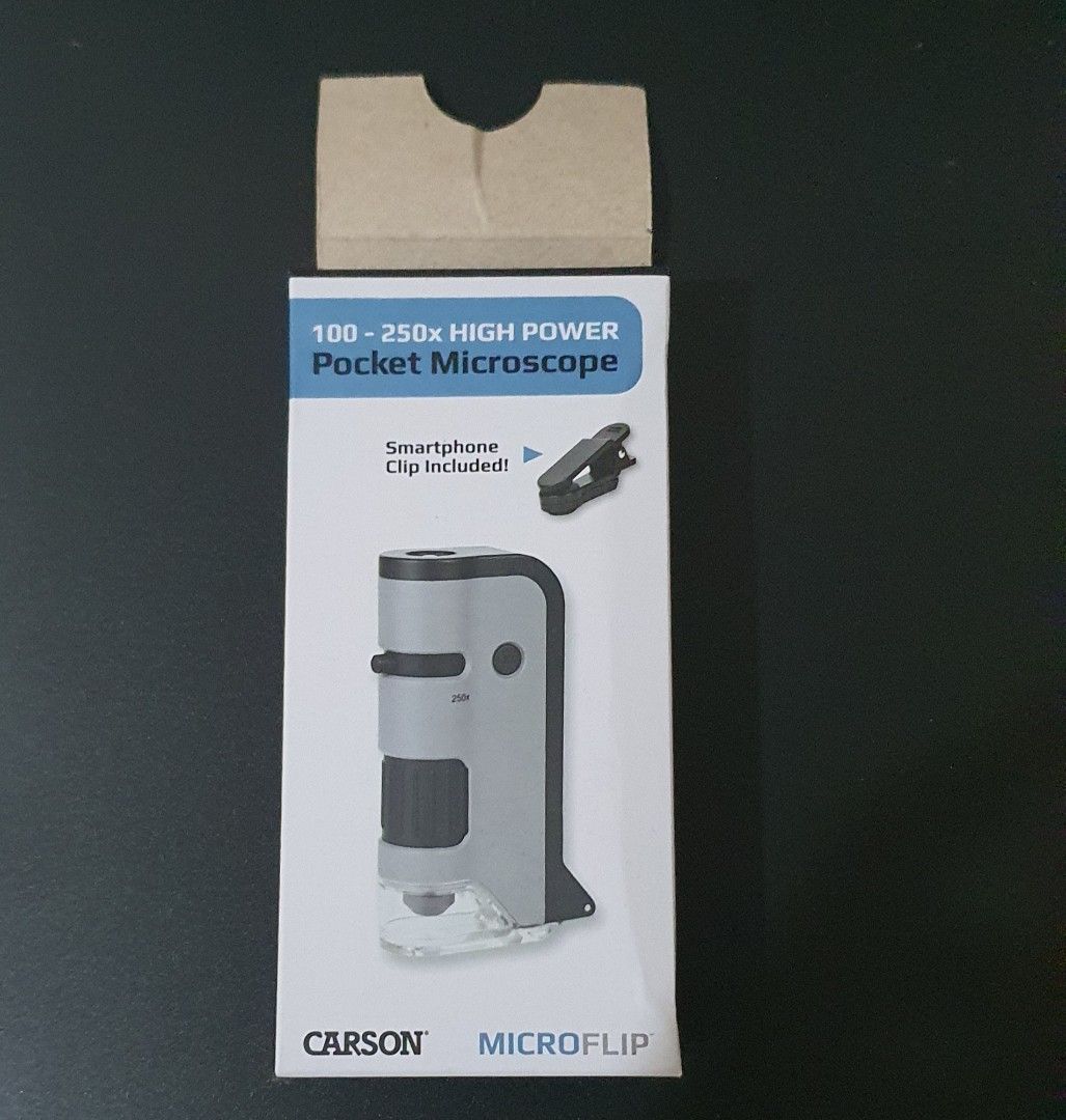 Carson Microflip 100-250x High Power Pocket Microscope 