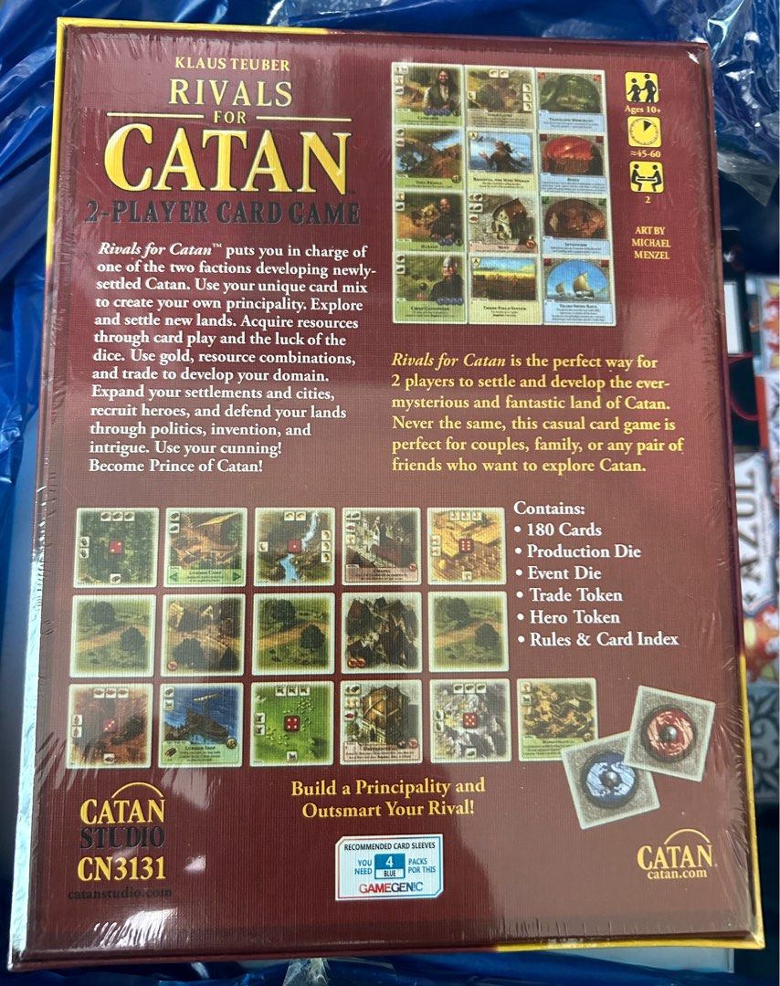 CATAN - Board Games (Category: Board Games & Puzzles) located in Manila. Submitted by cozzyessentialshopph (Listing ID 1257254796, Image 2). Description: Item: CATAN - Board Games (3 kinds) ⭐️ Group players Prices: Trade Build Settle - P1,299 Catan Rivals 2 player Card Game - P850 25th anniversary Edition- P1,850 ⭐️ Fun and exciting interactive board game 💫 Description: - This extension requires catan to play - Allows for 1 - 2 more players to p