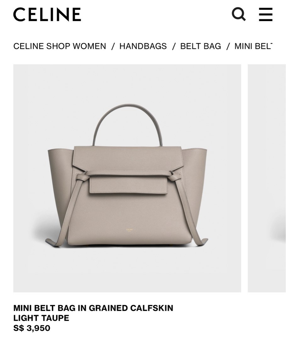 Celine micro belt bag in grey, Women's Fashion, Bags & Wallets, Cross-body  Bags on Carousell