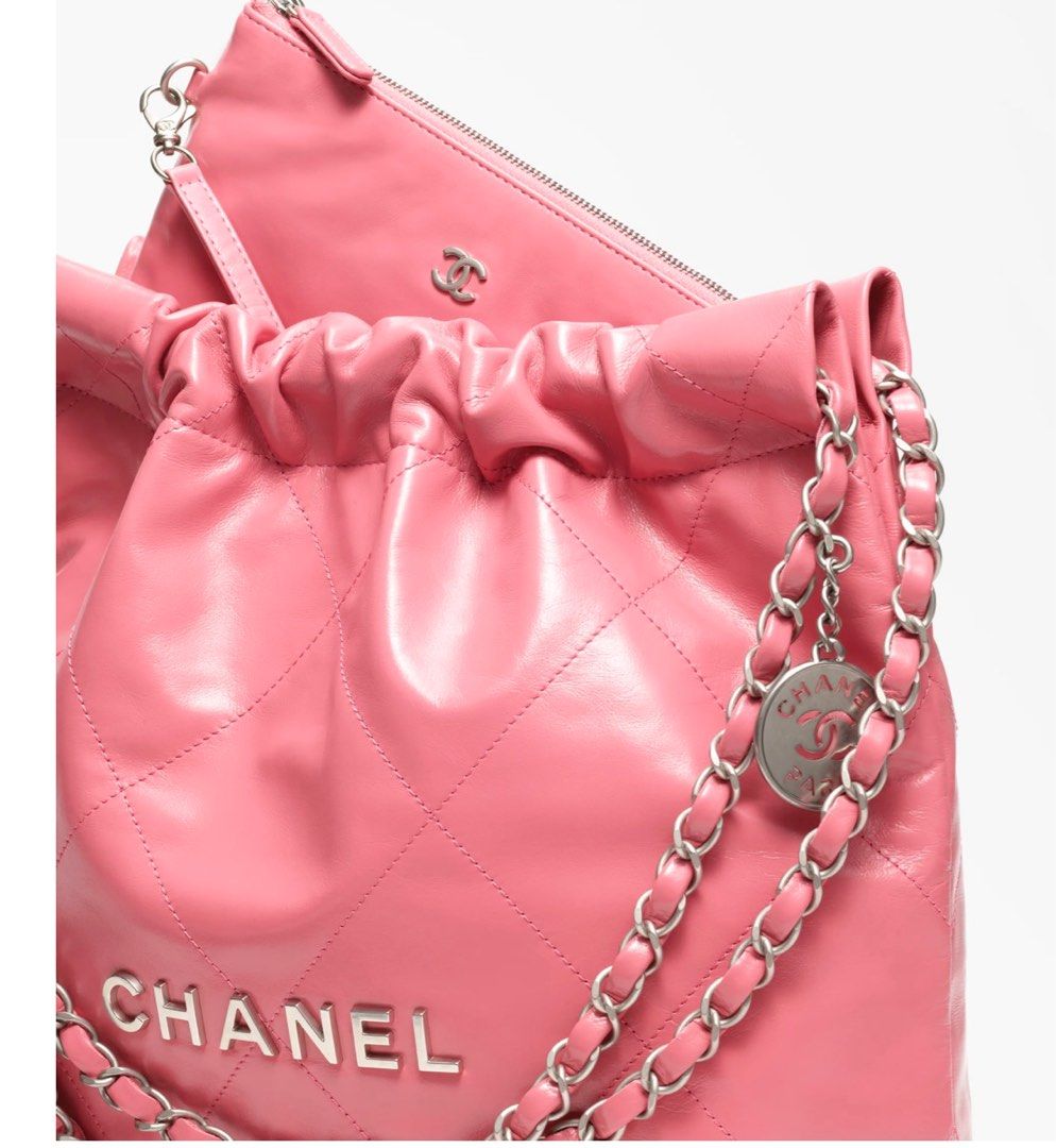 Chanel 22 (23B Pink) SHW Small Size , Luxury, Bags & Wallets on Carousell