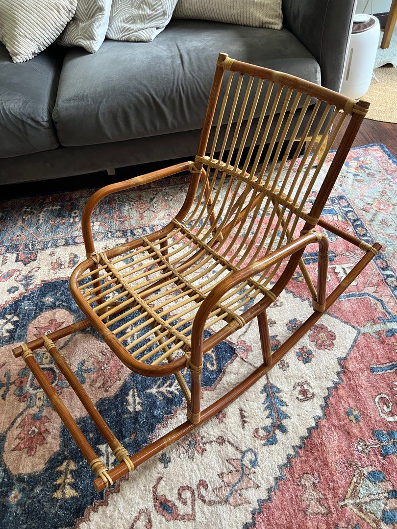 Children rattan rocking chair, Furniture & Home Living, Furniture ...