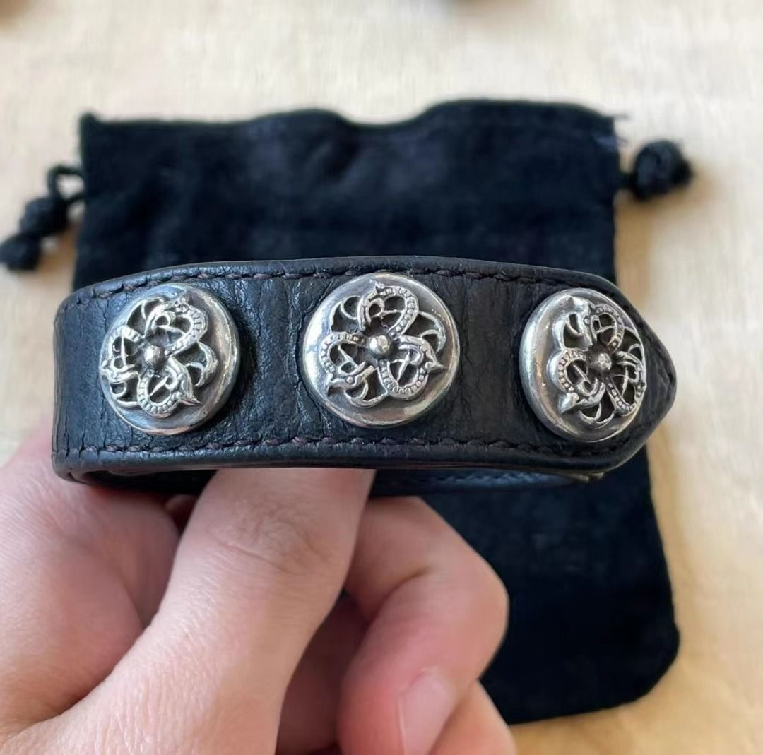 Chrome hearts leather new arrivals bracelet