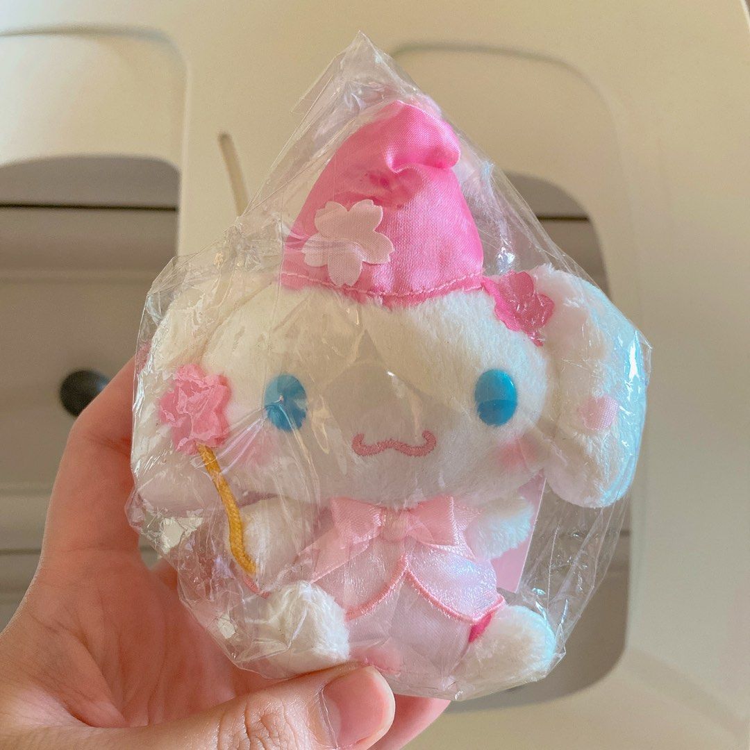 Cinnamoroll Sakura Plush Charm (Category: Plushies & Soft Toys) located in Mandaluyong City. Submitted by intodecluttering (Listing ID 1257244723, Image 2). Description: Brand new and with original tag. Bought at 1300 pesos. Already discounted..
