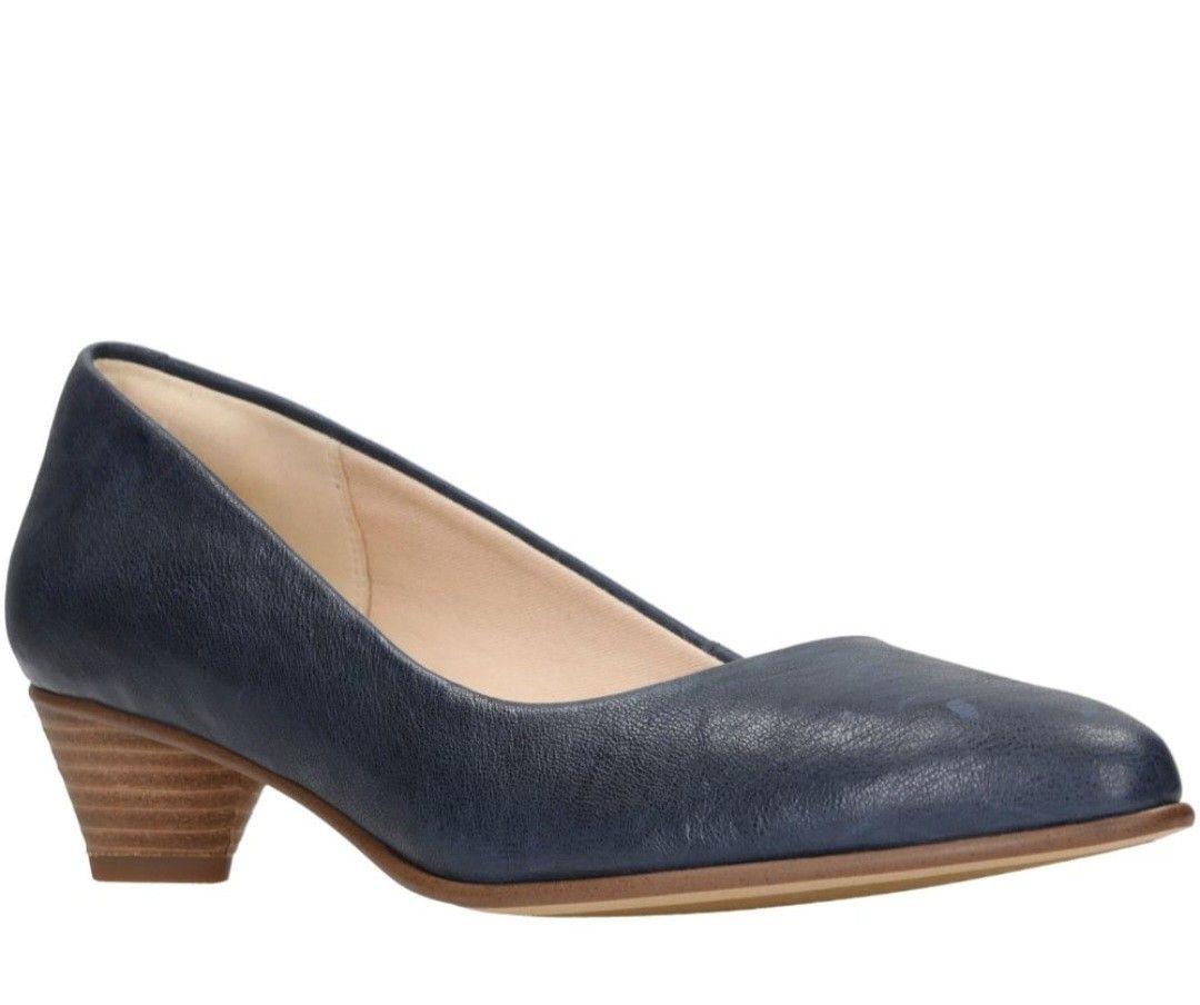 Clarks Mena Bloom in Dark Blue Women s Fashion Footwear Heels