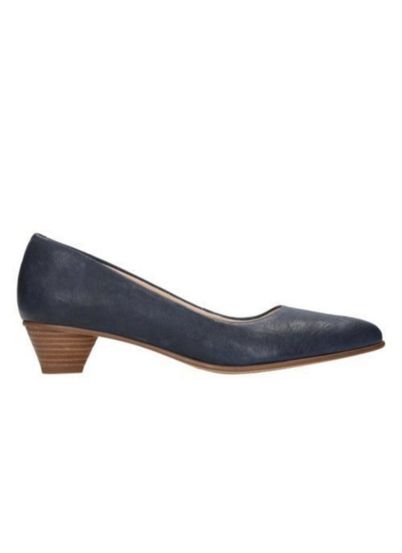 Clarks Mena Bloom in Dark Blue, Women's Fashion, Footwear, Heels on ...