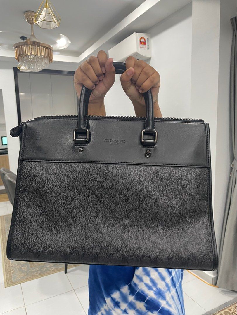 Coach signature folio best sale tote