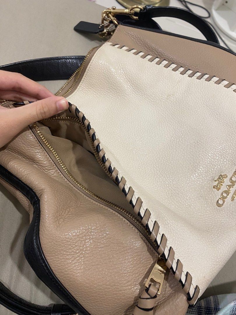 Marlon tote in colorblock with whipstitch best sale