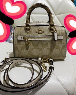 Coach Tilly top handle satchel with cherry bag charm