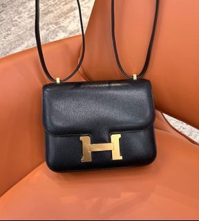 BNIB! EXOTIC HERMES CONSTANCE MINI 18 cm OMBRE LIZARD PHW HANDBAG SHOULDER  BAG