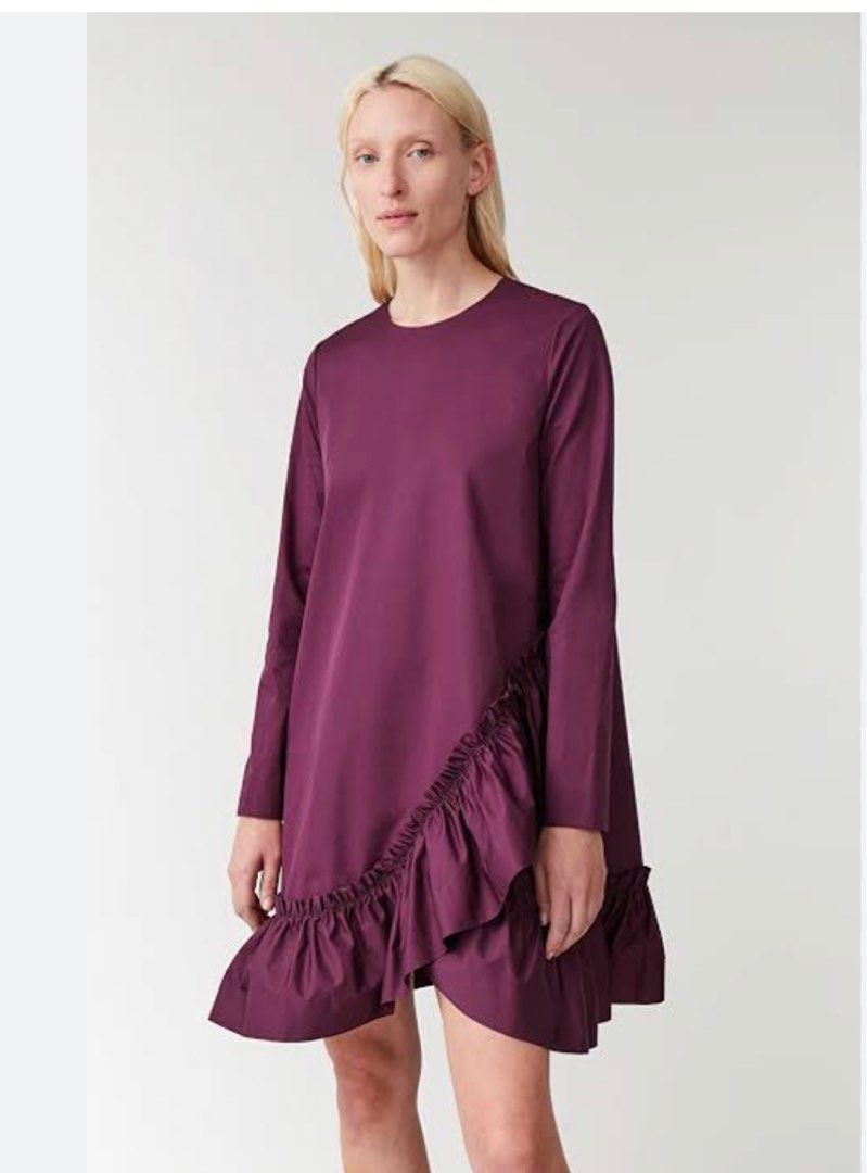 Cos burgundy dress sales