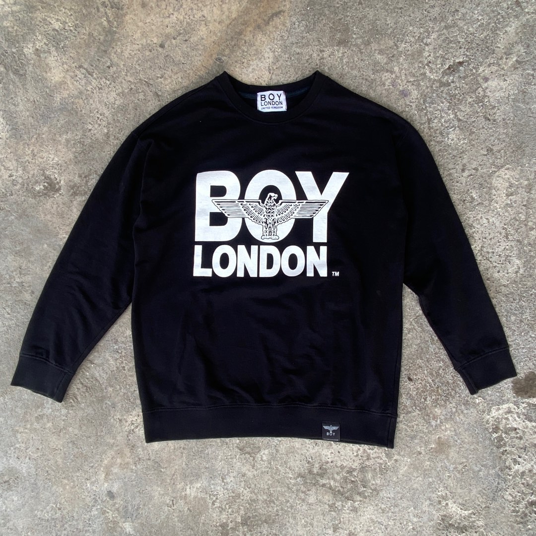 CREWNECK BOY LONDON SEPERTI BARU, Fesyen Pria, Pakaian , Atasan di