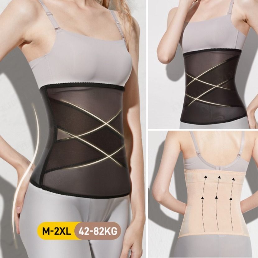 Cross Mesh Girdle for Waist Shaping Crossover Abdominal Shaping Slim Waist