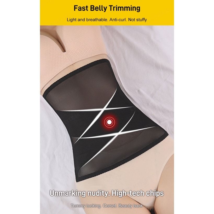 One-second Body Sculptingcross Mesh Girdle For Waist Shaping