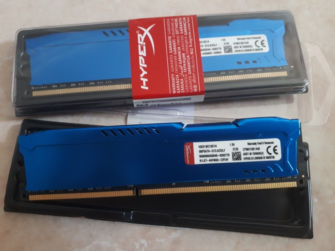 DDR3 RAM 8GB KIT 4GB X 2 KINGSTON HYPERX FURY Computers Tech