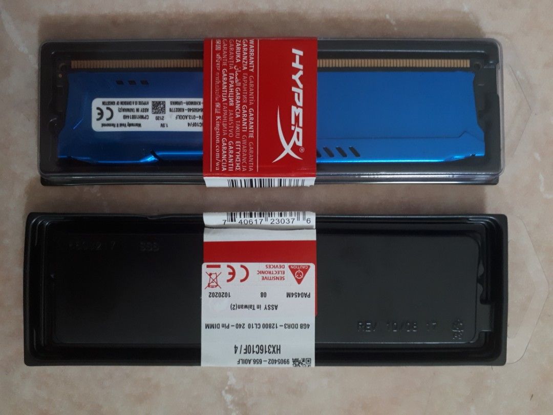 DDR3 RAM 8GB KIT 4GB X 2 KINGSTON HYPERX FURY Computers Tech
