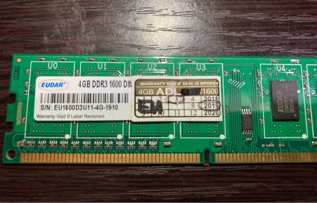 Desktop Ram 4GB DDR3 1600 (Category: Computer Parts) located in Paranaque City. Submitted by mitochondrian (Listing ID 1257290471, Image 2). Description: Desktop Ram 4GB DDR3 1600 1pc lng po .