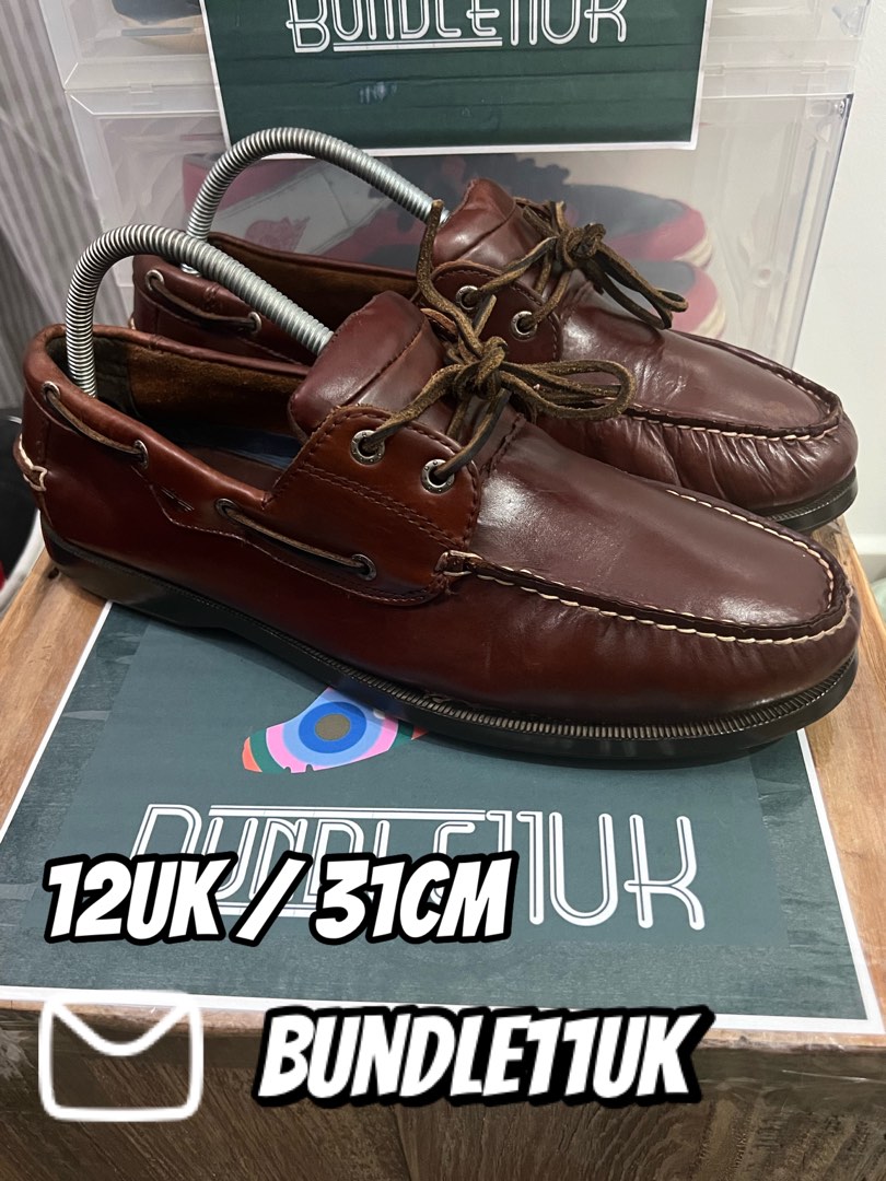 Dockers Castaway Boat Shoes Brown Leather 12UK Men s Fashion