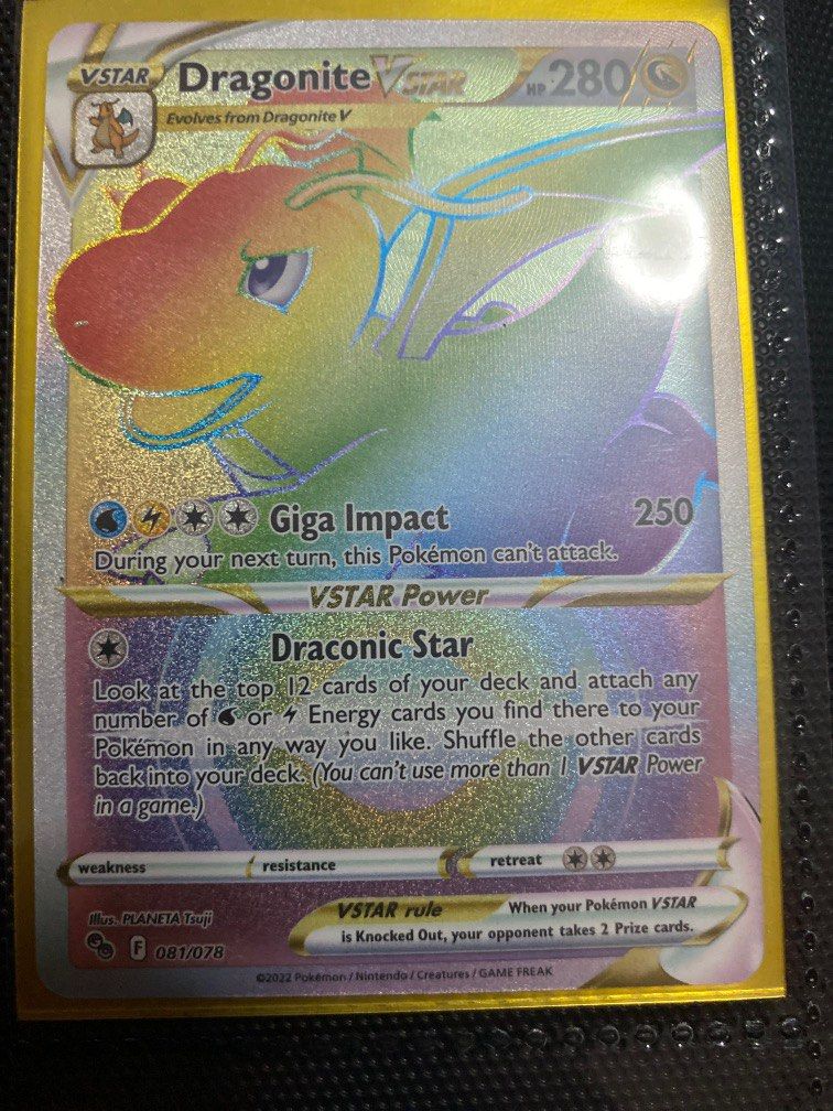 Dragonite vstar rainbow, Hobbies & Toys, Toys & Games on Carousell