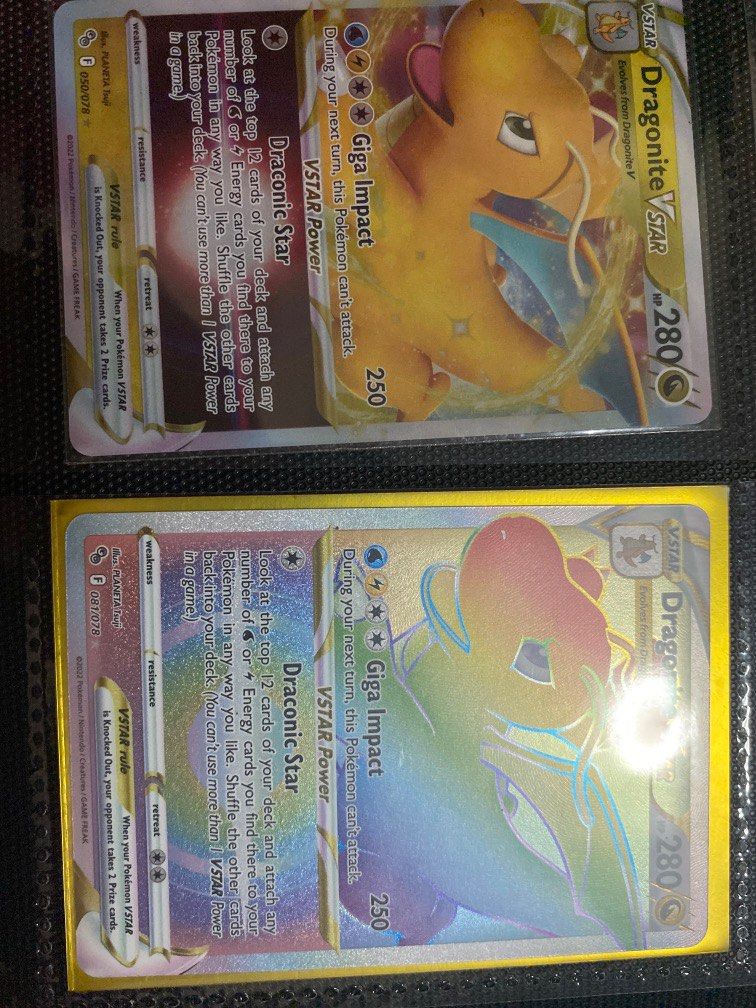 pokemon mcdonalds card packs Dragonite VStar - Pokemon GO - 081