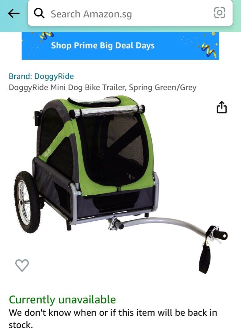 Dutch Doggyride Pet Bicycle Bike trailer Used but fully
